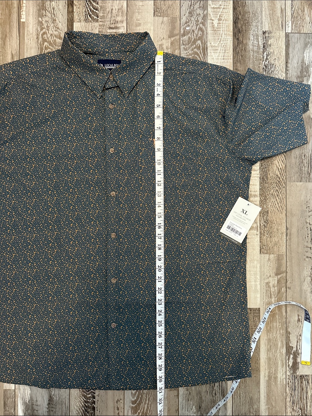 Local Boy Low-country Short-Sleeve Button-Down Shirt with Micro Fish Print - Picture 6 of 8
